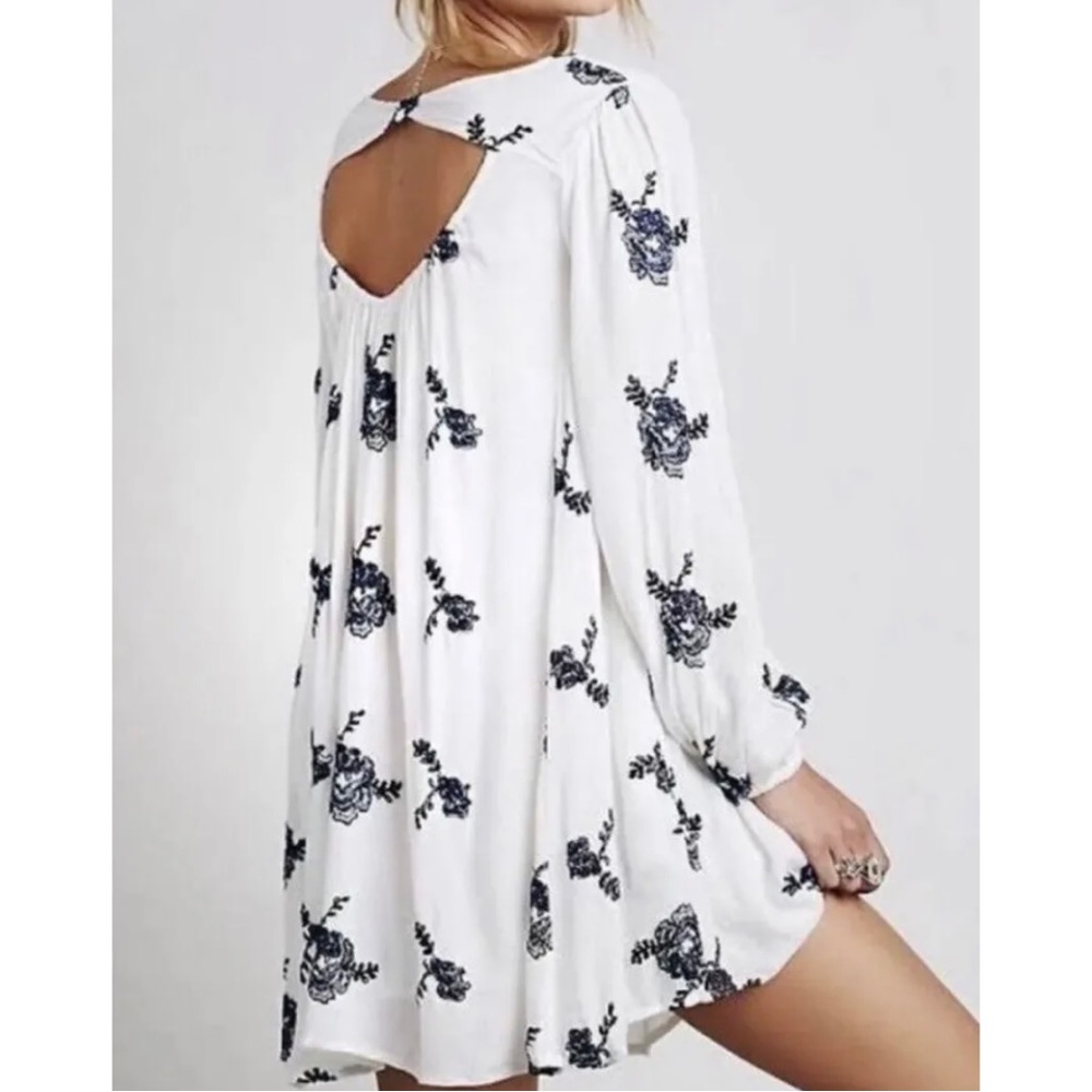 Free People Emma Embroidered Mini Dress